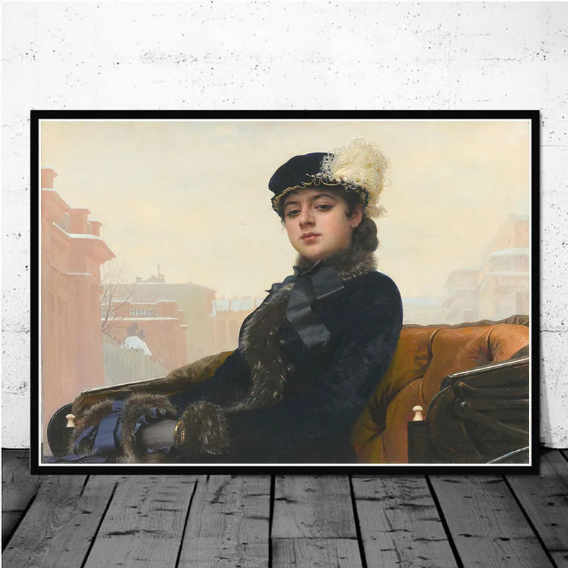 

World Famous Painting "An Unknown Woman" 5D DIY Diamond Painting Square Diamond Embroidery Rhinestones Mosaic Decoration Picture