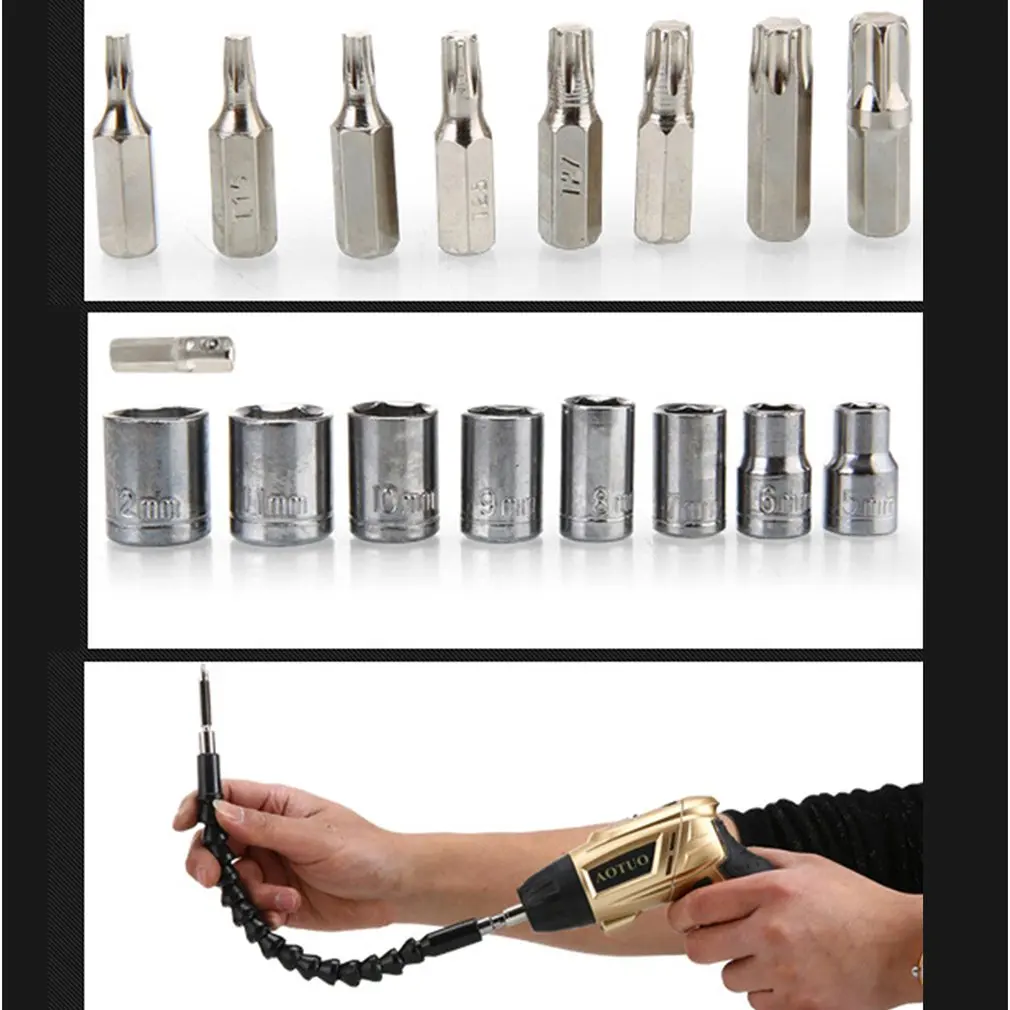 46Pcs Wireless Handheld Electric Screwdriver Set Household Rechargeable Drill Gun Tools Multi-function Screwdrivers | Инструменты