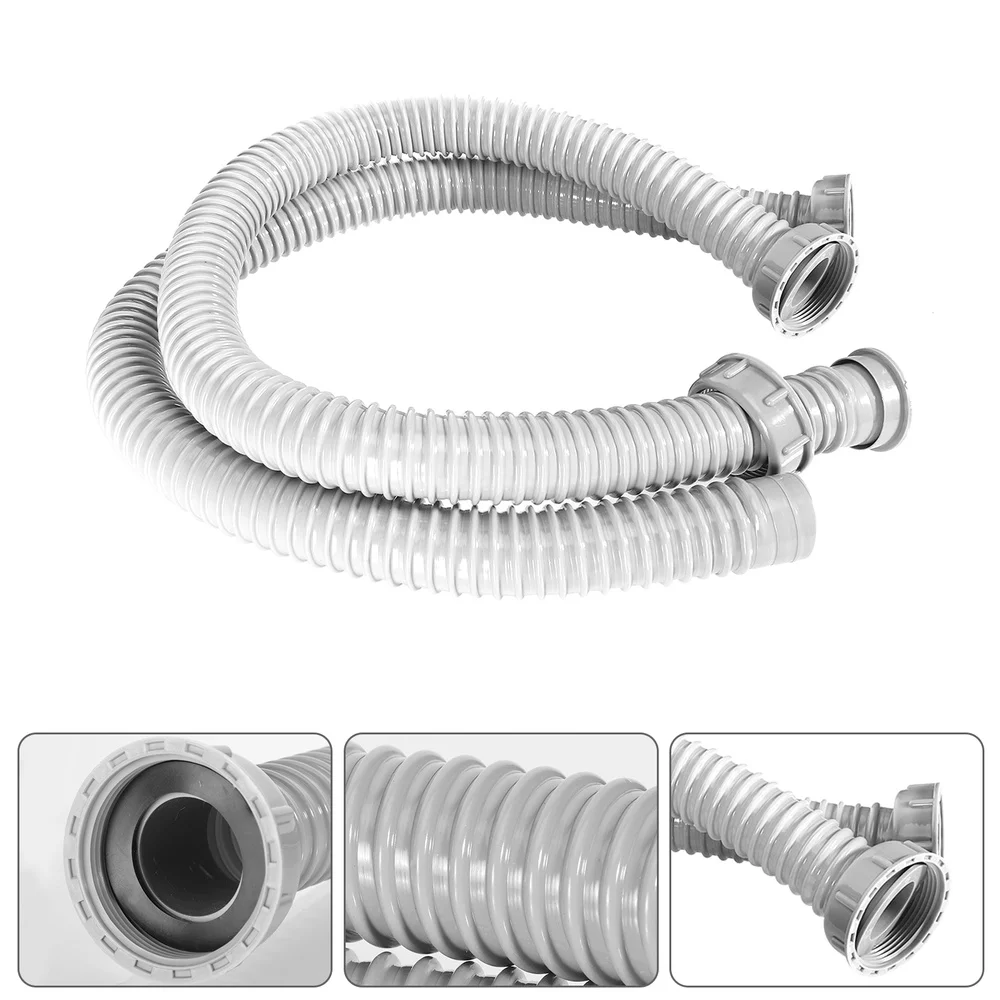 

2pcs Flexible Drain Hoses Expandable Sink Plumbing Tubing for Kitchen Bathroom