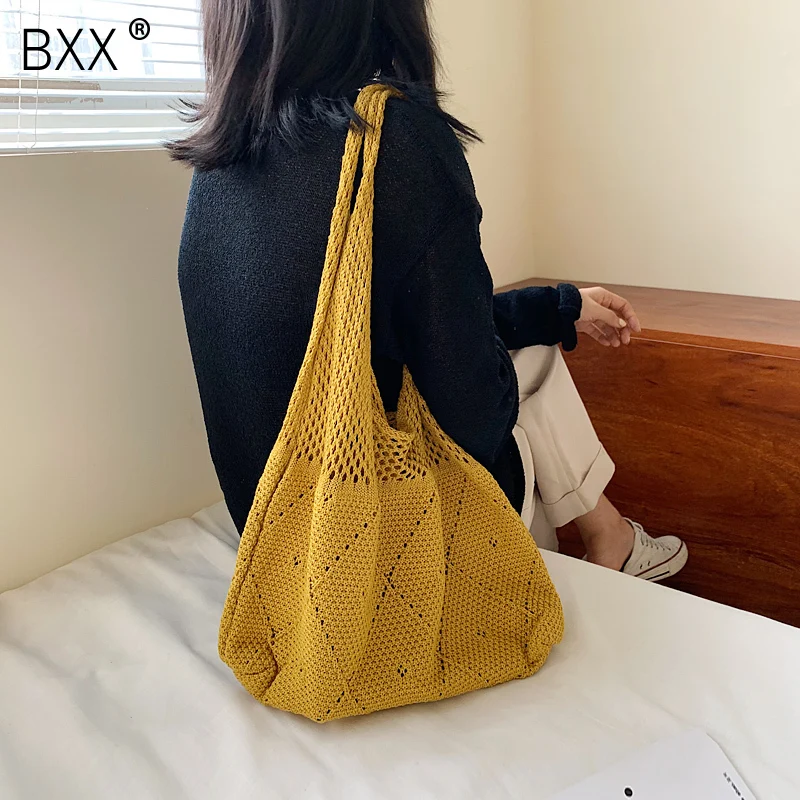 [BXX] однотонная Большая вместительная сумка через плечо для женщин 2021