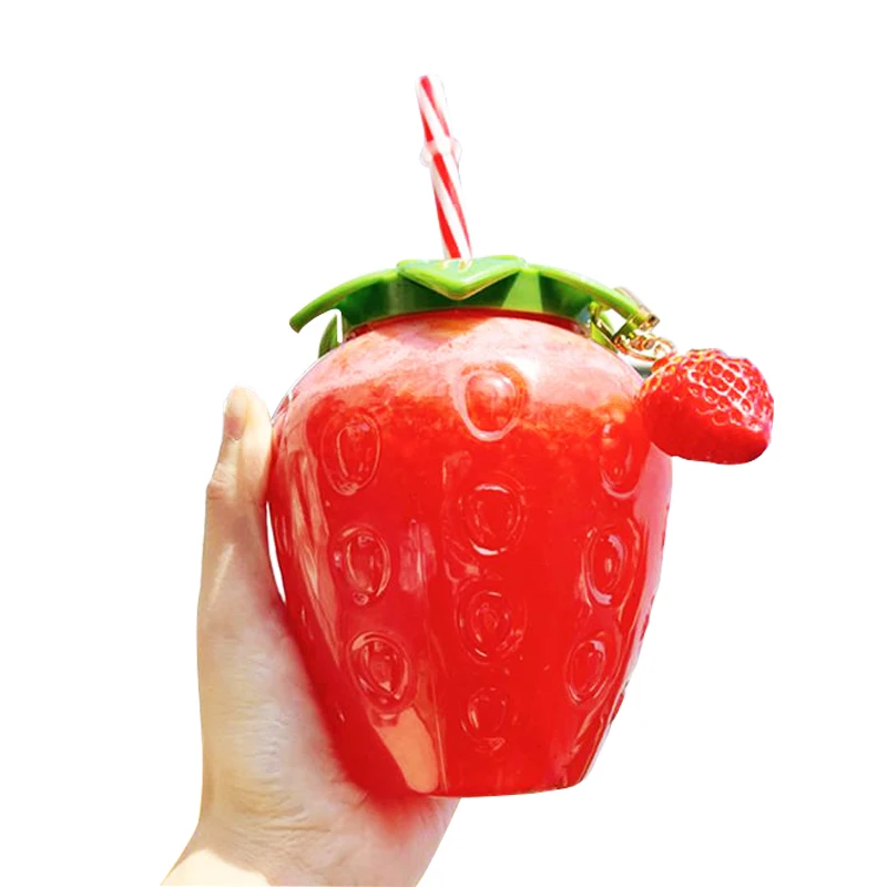 

Strawberry Party Straw Cup Plastic Bottle Summer Fruits Party Summer Beach Party Supply Aloha Birthday Party Hawaii Party Fav