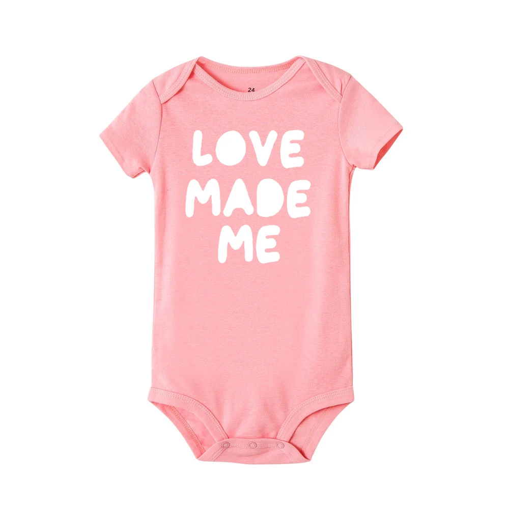 Детский комбинезон с принтом Love Made Me Летний для новорожденных мальчиков и