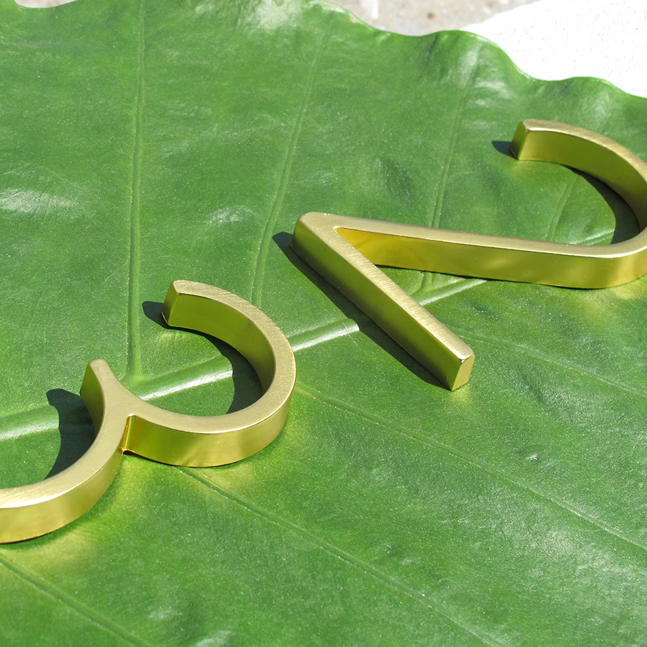 127 мм плавающий современный дом номер атласная латунная дверь домашний адрес