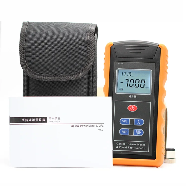 2 in 1 fuctions TM203N-A-V10 FC SC VFL Power Meter 10mw VFL 650nm & OPM Optical Power Meter 6 wavelength -70~+10dBm -50～+26dBm