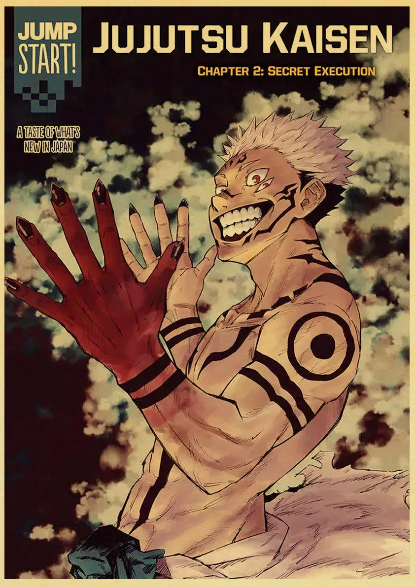 

Anime Jujutsu Kaisen Posters Kraft Paper Vintage Poster Wall Art Painting Study Home Living Room Decoration Pictures