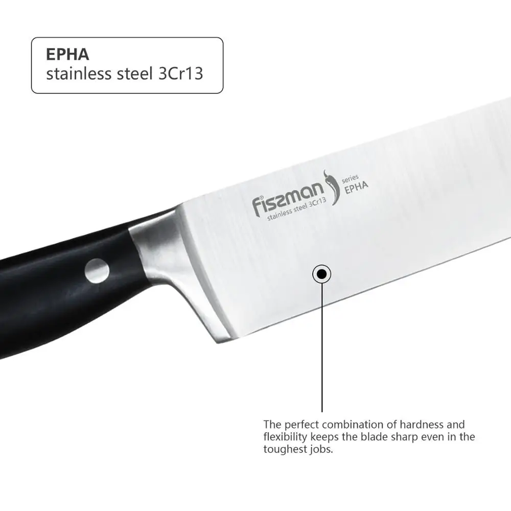 Кухонные ножи из японской стали серии FISSMAN EPHA 3Cr13, нож для резки хлеба