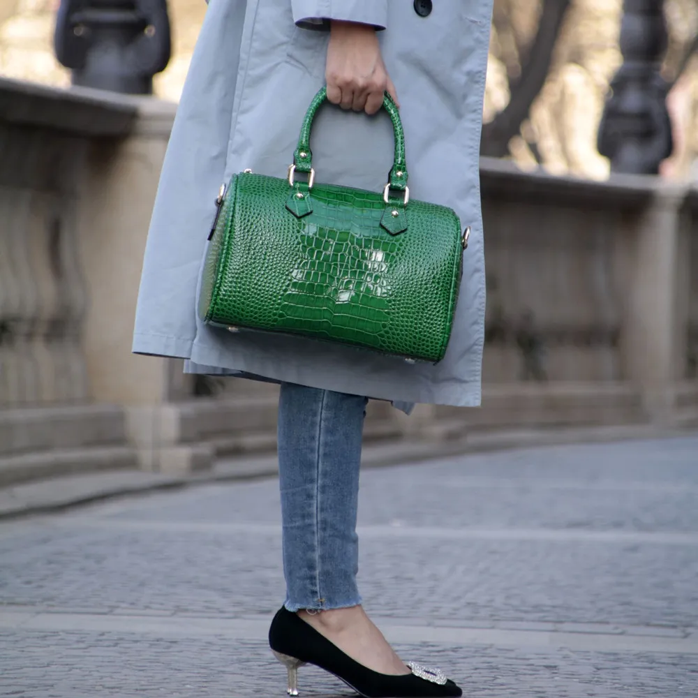 Роскошная Бостонская сумка женская из натуральной кожи Сумка с леопардовым