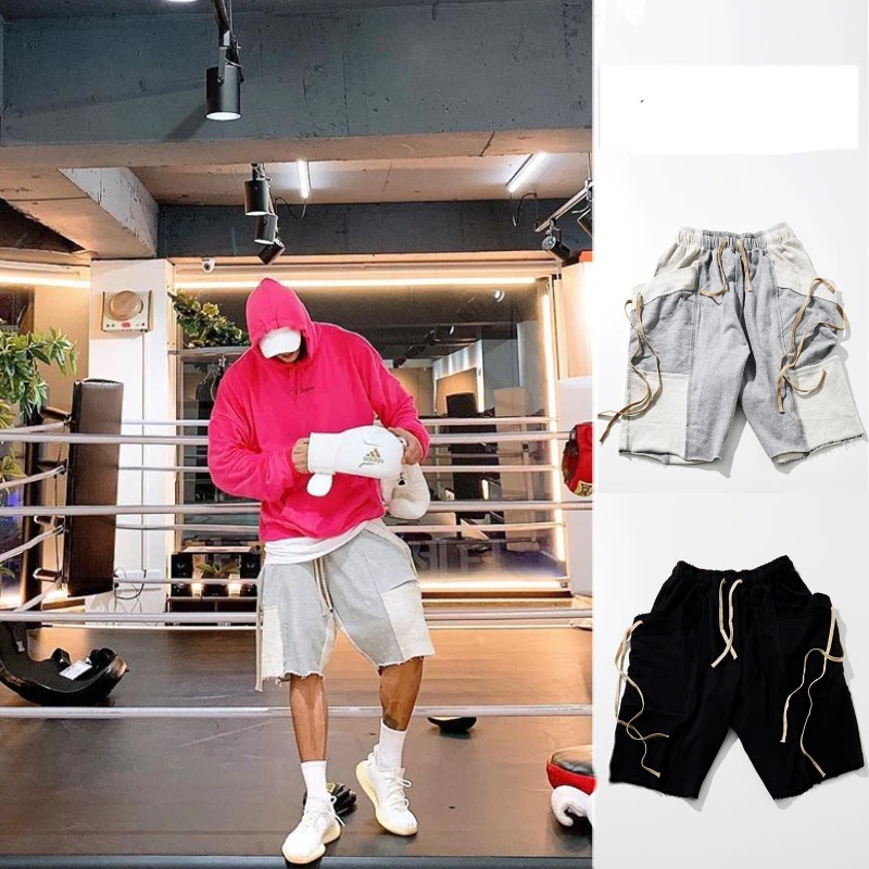 

Ybaby Модные мужские повседневные шорты новая летняя обувь для мужчин, высотой до колена, со Длина шнурком шорты Мужчины Спорт фитнес шорты M-3XL