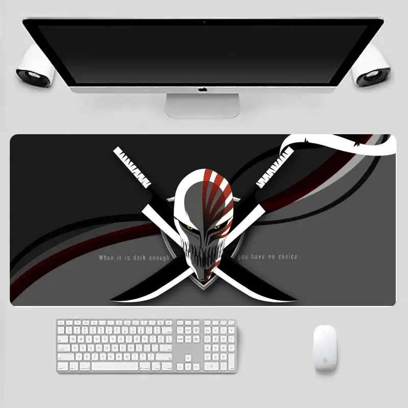

Bleach Anime Locking Edge Mouse Mats Gaming Desk Table Protect Gamer Office Large Mouse Mat pad X XL Non-slip Laptop mousepad