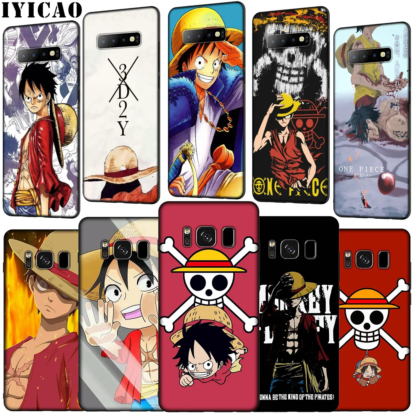IYICAO One Piece Аниме Обезьяна D. Мягкий силиконовый чехол Luffy для Samsung Galaxy S20 Ultra S10 Lite S9 S8