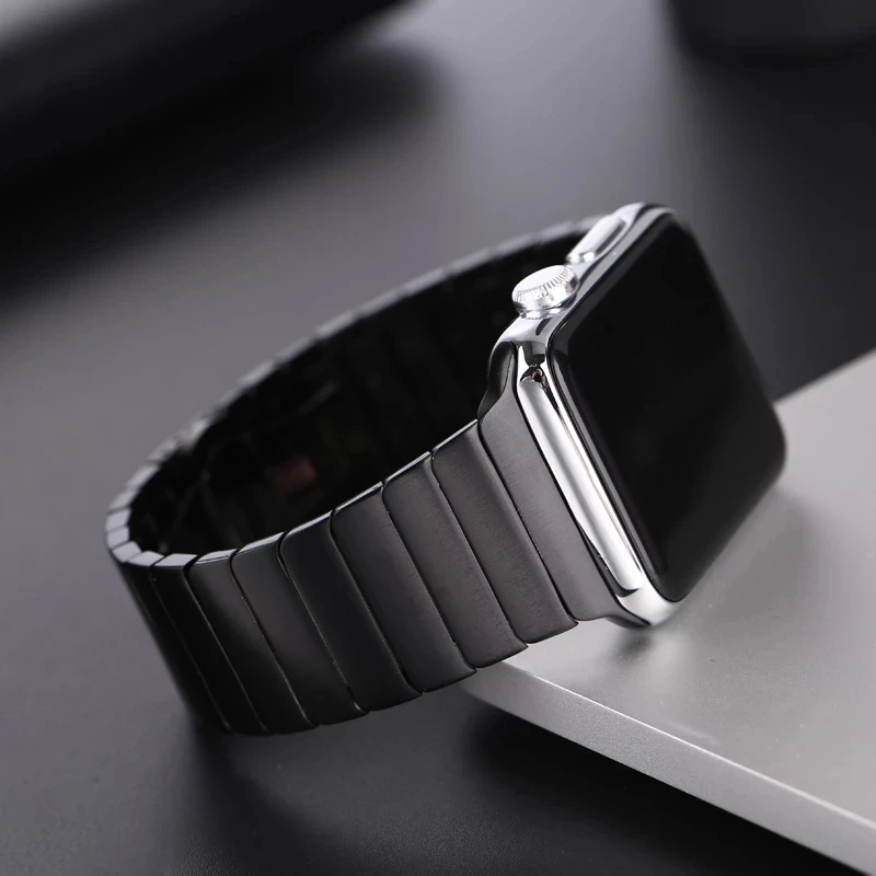 

Браслет для Apple Watch 42 мм 38 мм 40 мм 44 мм Бабочка Пряжка классический ремешок из нержавеющей стали для iWatch серии SE 6 5 4