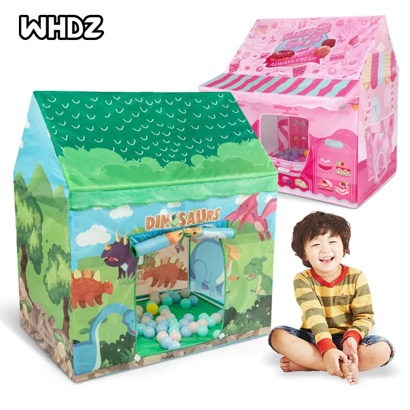 

Kids Play House Game Tent Toys Dinosaur Pink Ice Cream Boy Girl Princess Castle Portable Indoor Outdoor Children Play Tent House