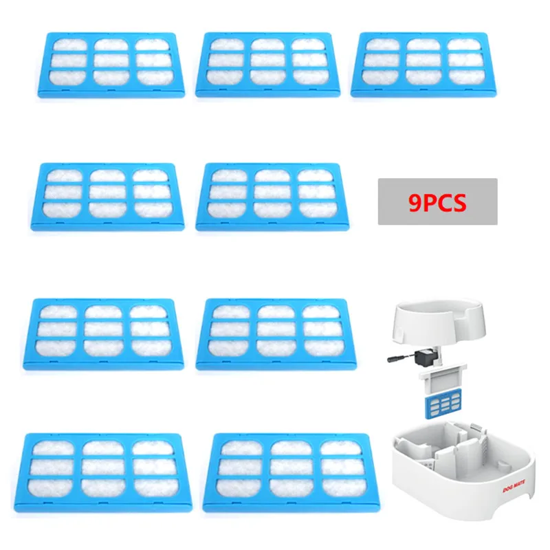

Автоматическая поилка фильтр фонтан аксессуары Сменный фильтр для воды элемент совместим с котом, собакой, Компаньон фонтан 9 шт