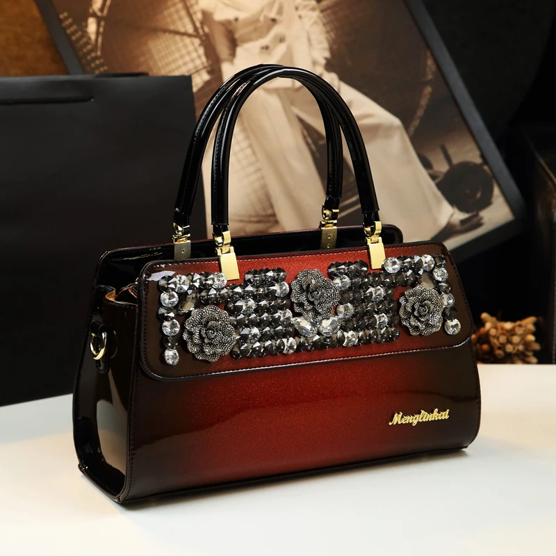 Роскошная модная дамская сумочка со стразами женская сумка-мессенджер из