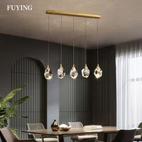 nordic crystal pendant lights brass long diamond living dining room bedroom bar kitchen indoor decor led chandelier fixtures