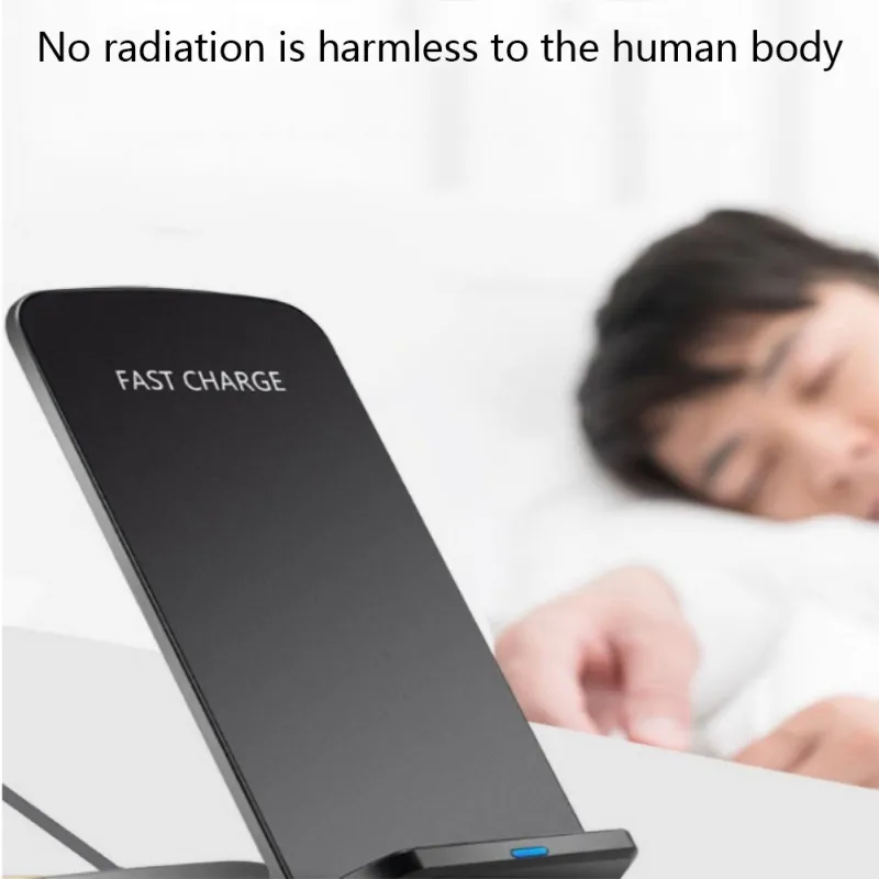 10 Вт Беспроводная зарядная подставка двойные катушки Быстрая зарядка