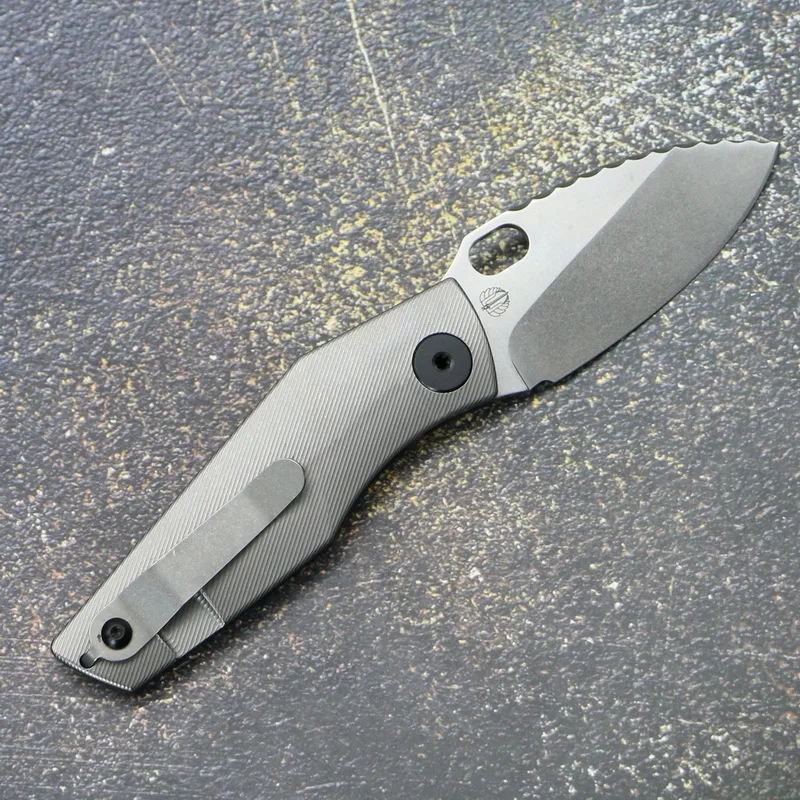 TIGEND SJ75 складной нож D2 blad titanium+ CF/G10 Ручка для кемпинга на открытом воздухе средство для охоты нож для фруктов тактика выживания EDC инструмент