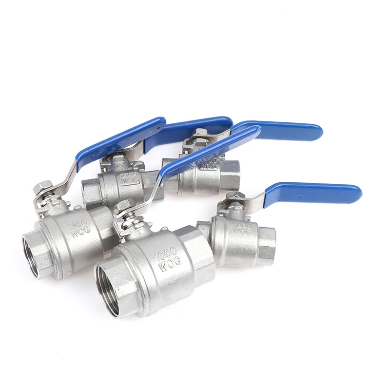 

1Pcs High Quality Practical Female Straight Two-pieces Full Ports 304 Stainless Steel Ball Valve