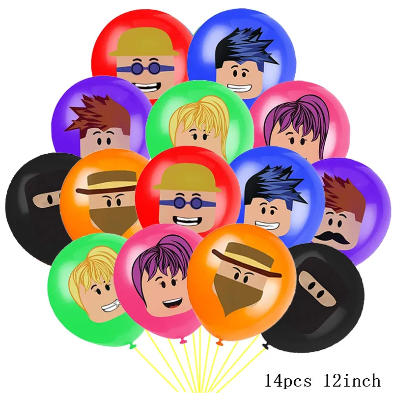 Шары Robloxs из латексной фольги в виде пикселей украшение для детской вечевечерние