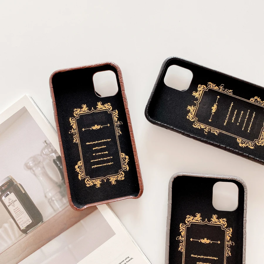 Жесткая задняя крышка с крокодиловым змеиным узором для iPhone 11 Pro Xs Max X Роскошный чехол из искусственной кожи с подставкой Чехол для телефона для iPhone 6 6s 7 8Plus Xr