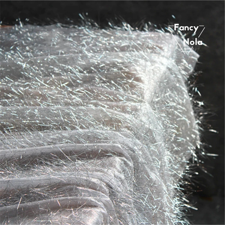 Серебристая блестящая Марля с объемным изображением Ежика модная дизайнерская