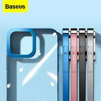 baseus phone case for iphone 13 12 pro max mini transparent plating case clear full back lens protection cover for iphone 2021