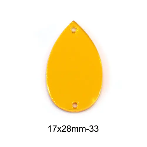 17x28mm-P33 50 шт золотые акриловые пришивные стразы с плоской задней стороной зеркальные акриловые золотые Пришивные из стразов для одежды аксессуары B7066 - Цвет: 17x28mm-P33