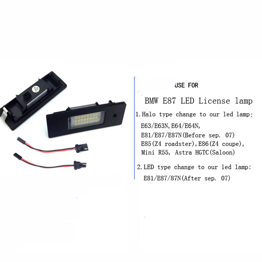 2 шт. светодиодный фонарь для номерного знака автомобильные задние аксессуары