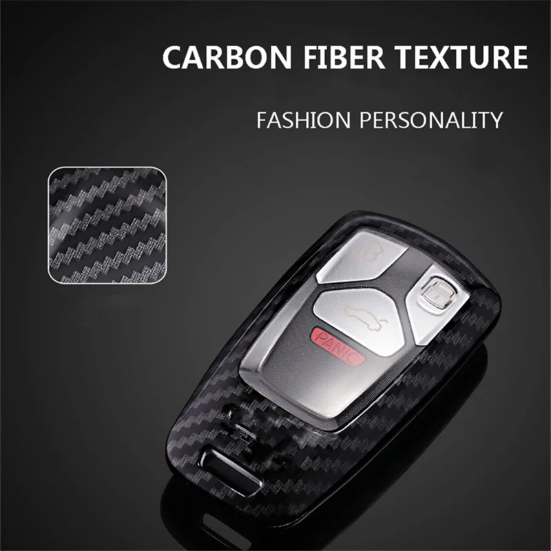 PC углеродное волокно полное защитное покрытие Автомобильный ключ чехол для Audi A4