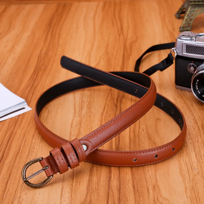 

Fashion Womens Leather Belts with Pin Buckle Waist Belt for Jeans Pants