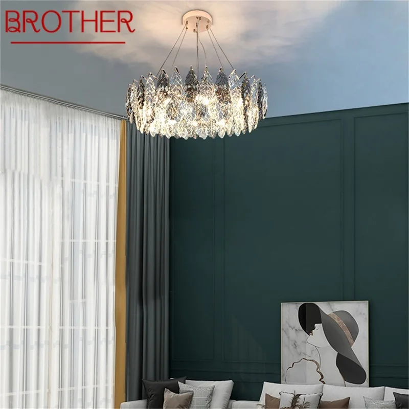 

BROTHER Pendant Light Postmodern Luxury Crystal Lamp LED Fixture Decorative For Home Dining Room