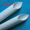 1m id 25mm fiberglass cable sleeve insulation soft braided chemical fiber glass tube high temperature pipe wire wrap protector
