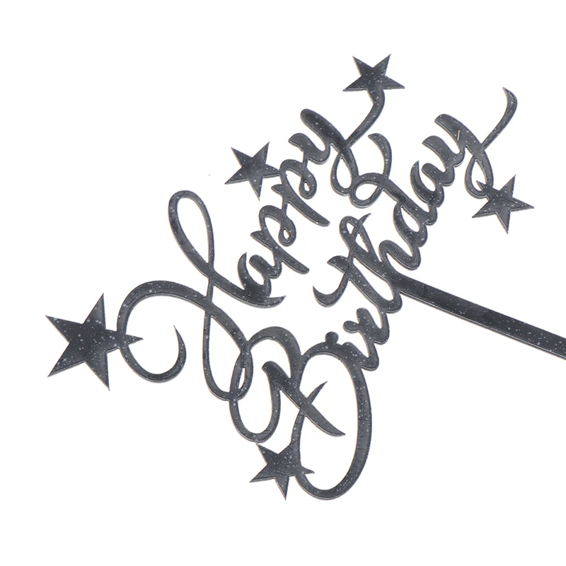 Креативный Блестящий Топпер для торта С Днем Рождения милая звезда кекс топперы