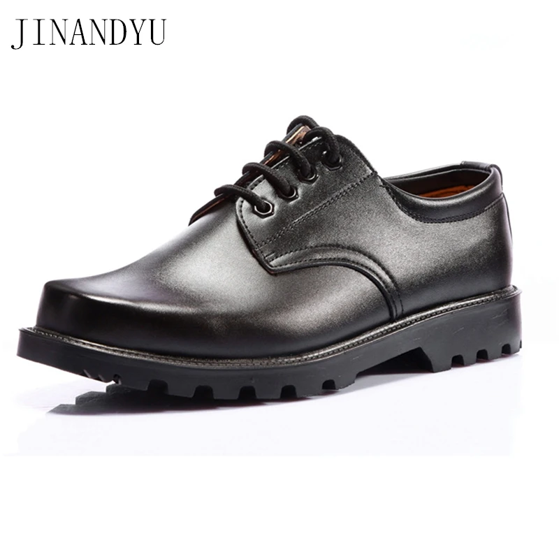 Safety Steel Toe Shoes Men Leather Dress Black for Work Boots New Waterproof Anti-smash Ankle | Обувь