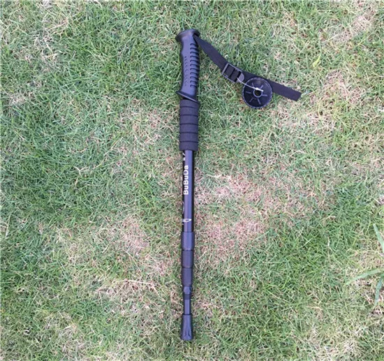 Black Straight handl Ударопрочность трости телескопические треккинговые походные палки сверхлегкие трости с резиновыми наконечниками протекторы костыль - Цвет: Black Straight handl