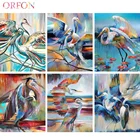 Набор для рисования по номерам сделай сам, для взрослых, с рамкой, рисунок птиц, украшение для спальни, уникальный подарок, ручная роспись акриловыми красками