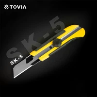 tovia 25mm utility knife sk5 stainless steel blade retractable knife box cutter snap off pocket utility knives cut rope paper