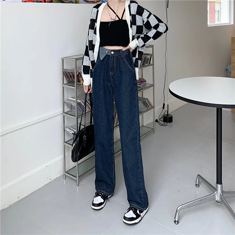 Джинсовые брюки женские джинсы осень 2021 новая Корейская версия свободные тонкие