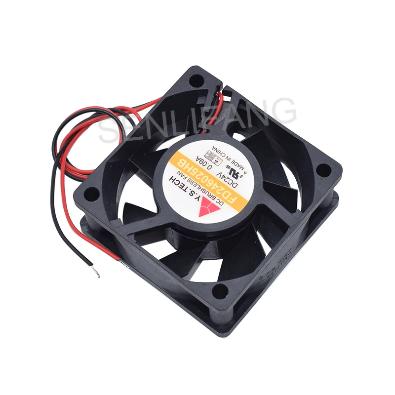 Кулер для сервера Y.S TECH FD246025HB, вентилятор постоянного тока 24 В 0,09a 60x60x25 мм, две линии
