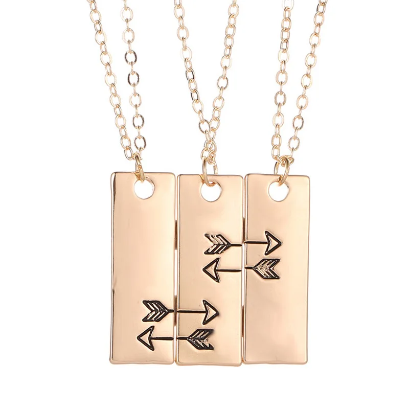 3 шт./набор новинка очаровательные резные стрелы кулоны для лучших друзей