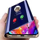 Роскошный зеркальный флип-чехол для телефона iPhone 12 11 Pro XR XS Max X, кожаный чехол-подставка для iPhone 6 6S 7 8 Plus SE 2020, чехлы