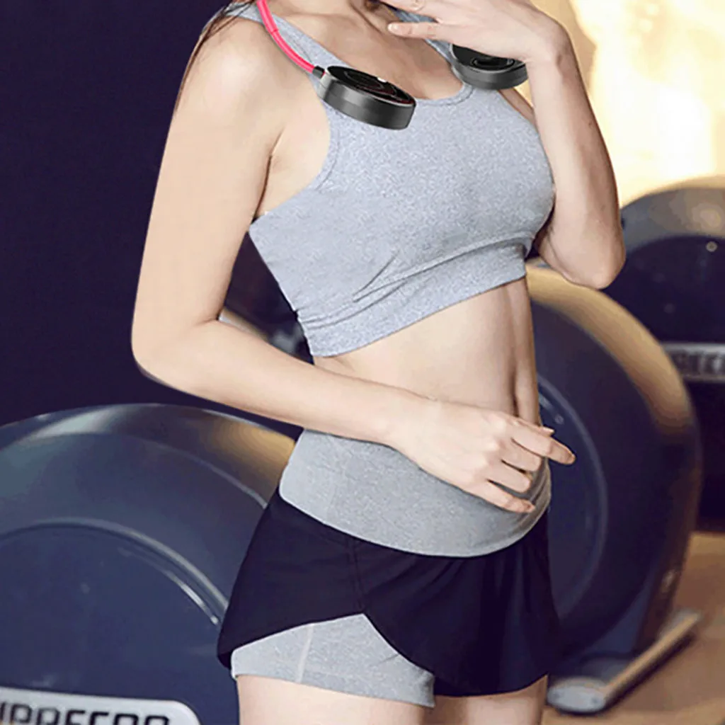 

Practical Leafless Fan USB Rechargeable Neckband Lazy Neck High-quality Hanging Style Dual Cooling Fan Eventail suspendu