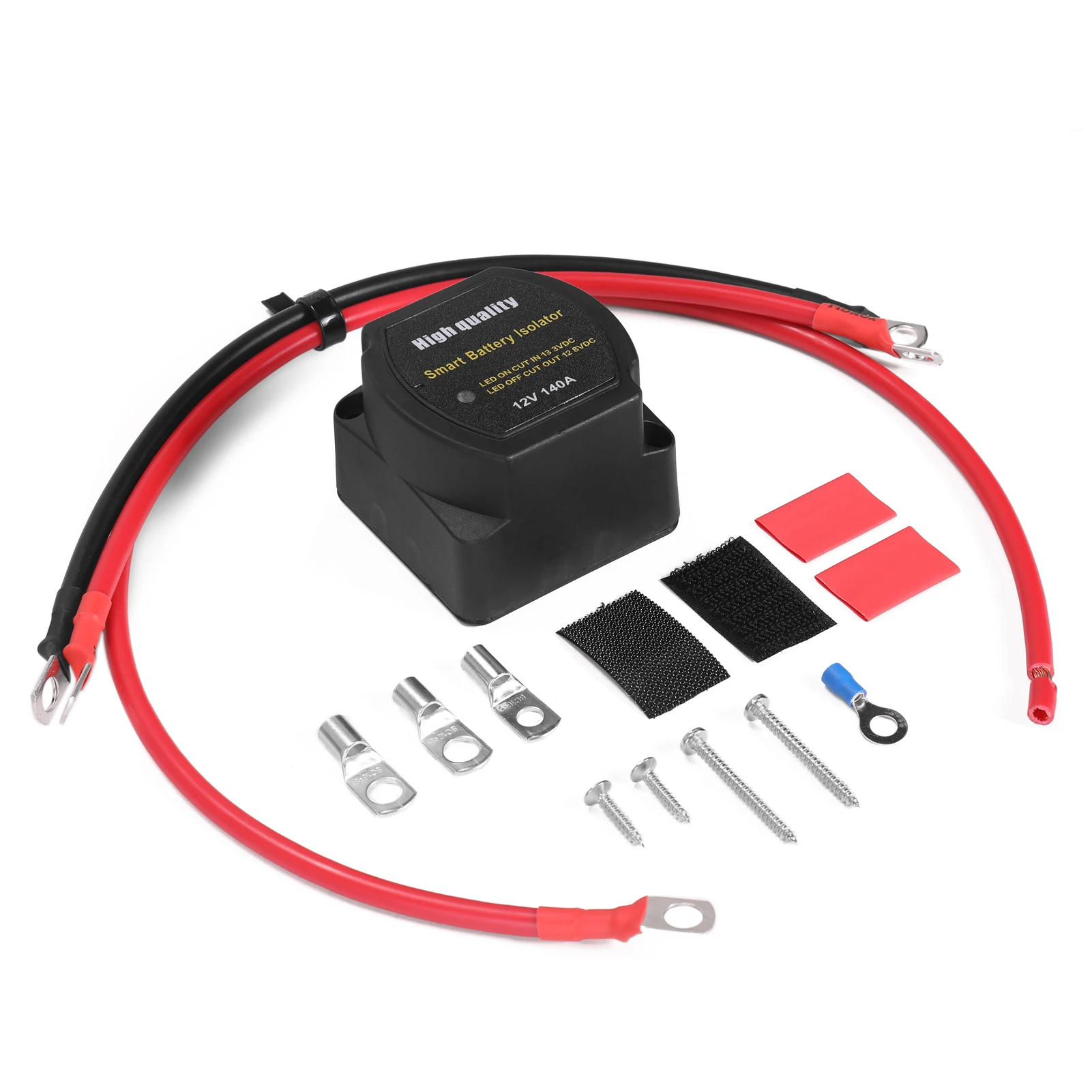 

12 V 140A Voltage Sensitive Relay Intelligent Battery Isolator Recharging 2 Battery for Car SUV Ships