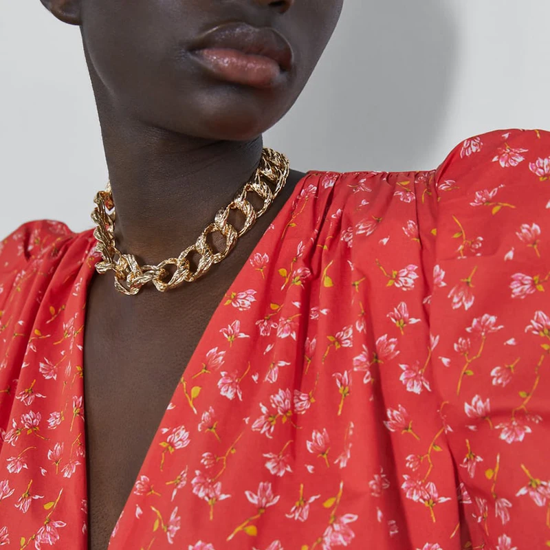 Женский винтажный браслет с цепочкой ZA золотистый шармами для вечеринок 2019 |