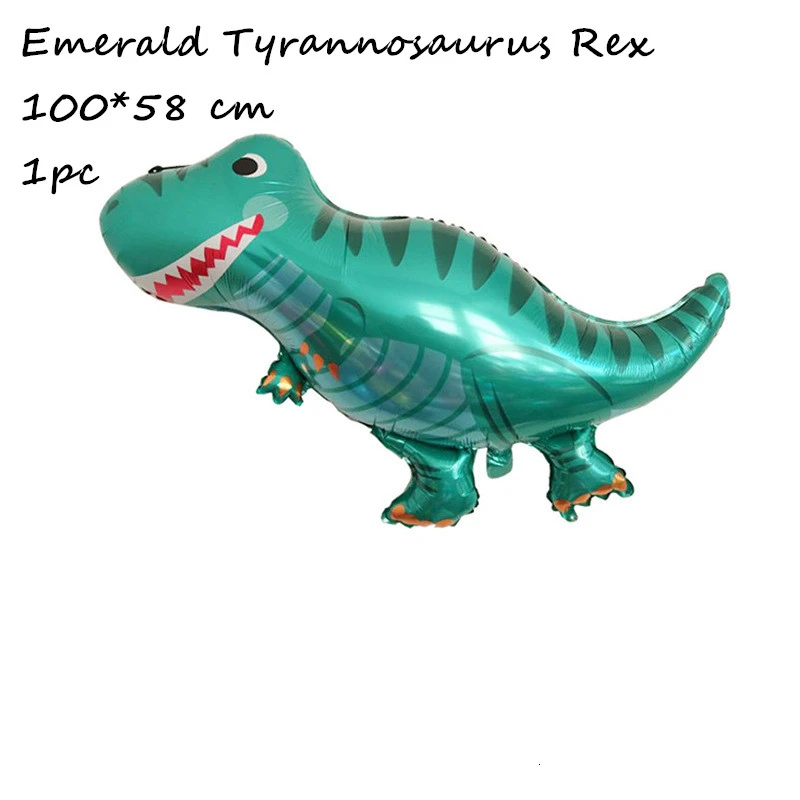 Tyrannosaurus rex 1 шт гуляющий динозавр фольга гелиевые шары мальчики дети ребенок душ лес джунгли животные тематическая вечеринка на день рождения украшения принадлежности - Цвет: Tyrannosaurus rex