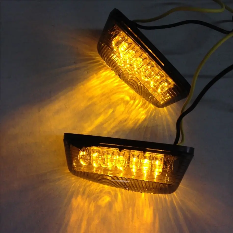 

Top Quality Clear Flush mount LED Turn Signals Blinker Lights Universal bike
