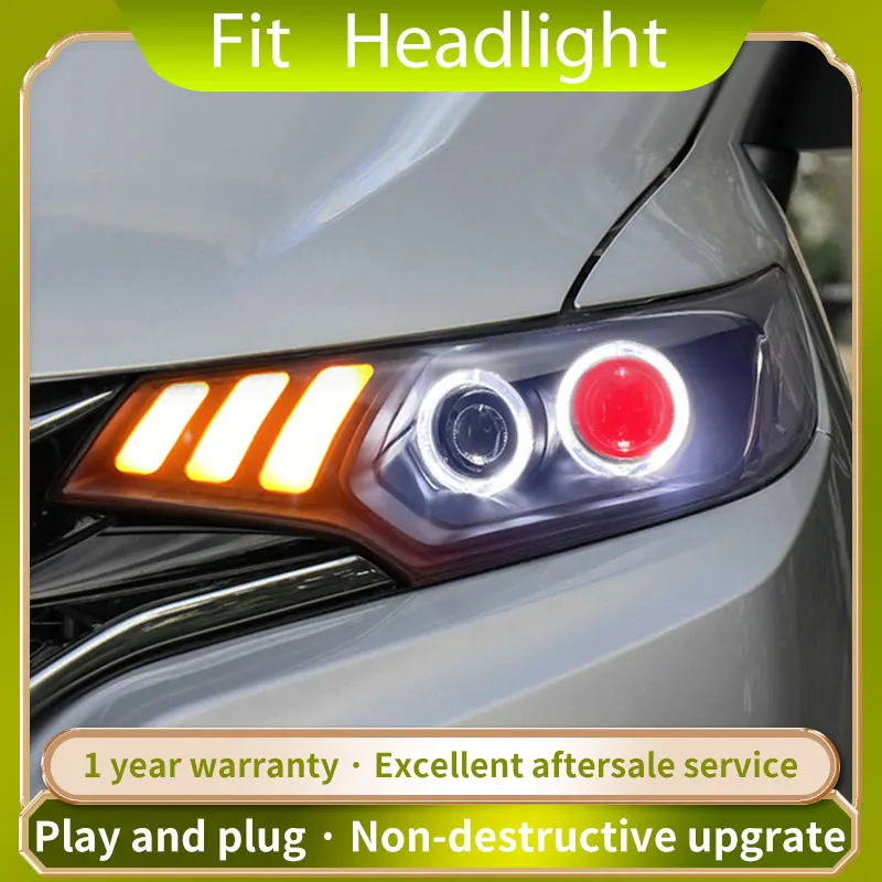 

Фара для Honda FIT JAZZ, Mustang, с глазами демона, 2014-2020 гг.