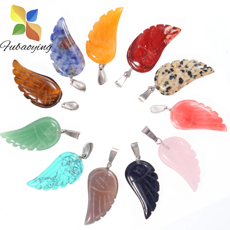 10 шт./лот Подвески ангельские крылья восстанавливающий кулон рейки натуральный