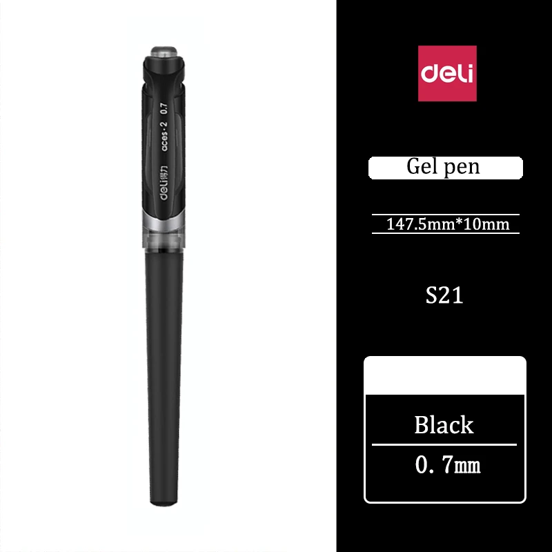 

12pcs Deli Gel Pens Office School Writing Supplies for Students To Practice Calligraphy, Hard Pen Calligraphy Matte Texture