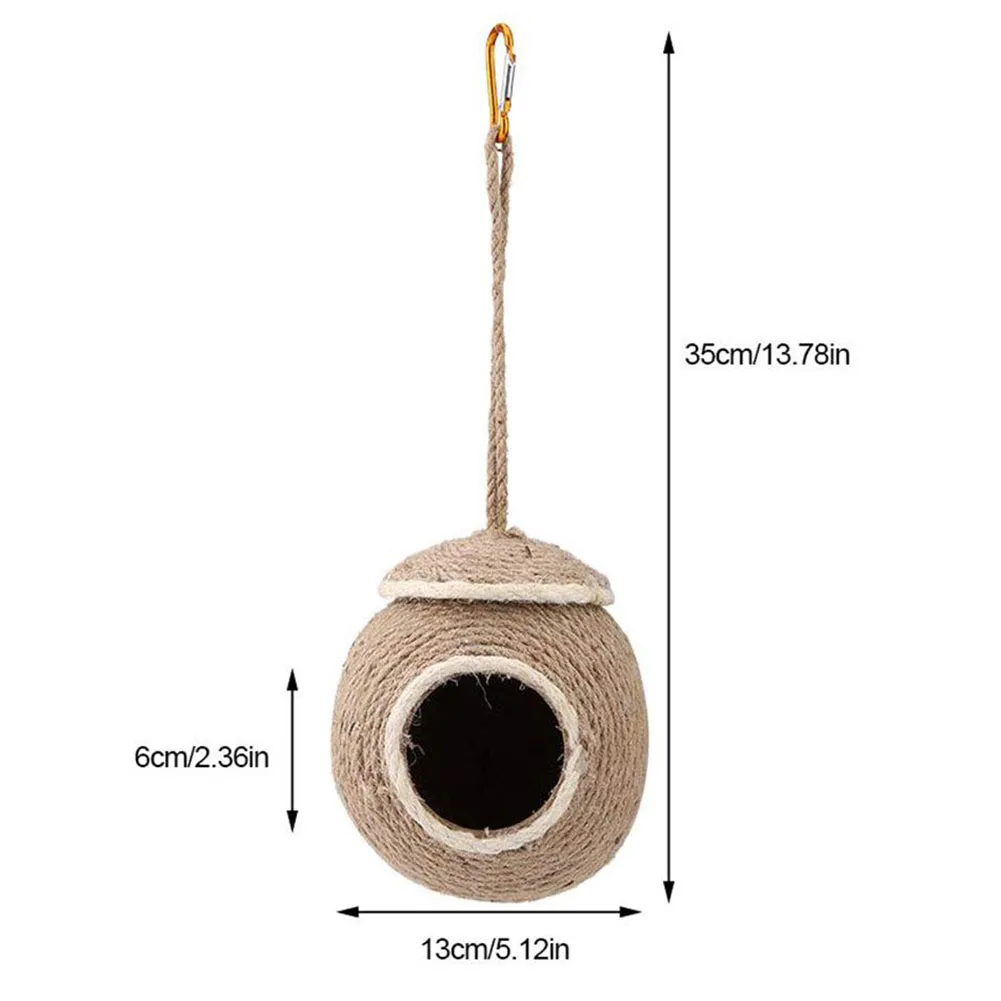 Натуральная Кокосовая ракушка птичьи клетки подвесное Птичье гнездо для